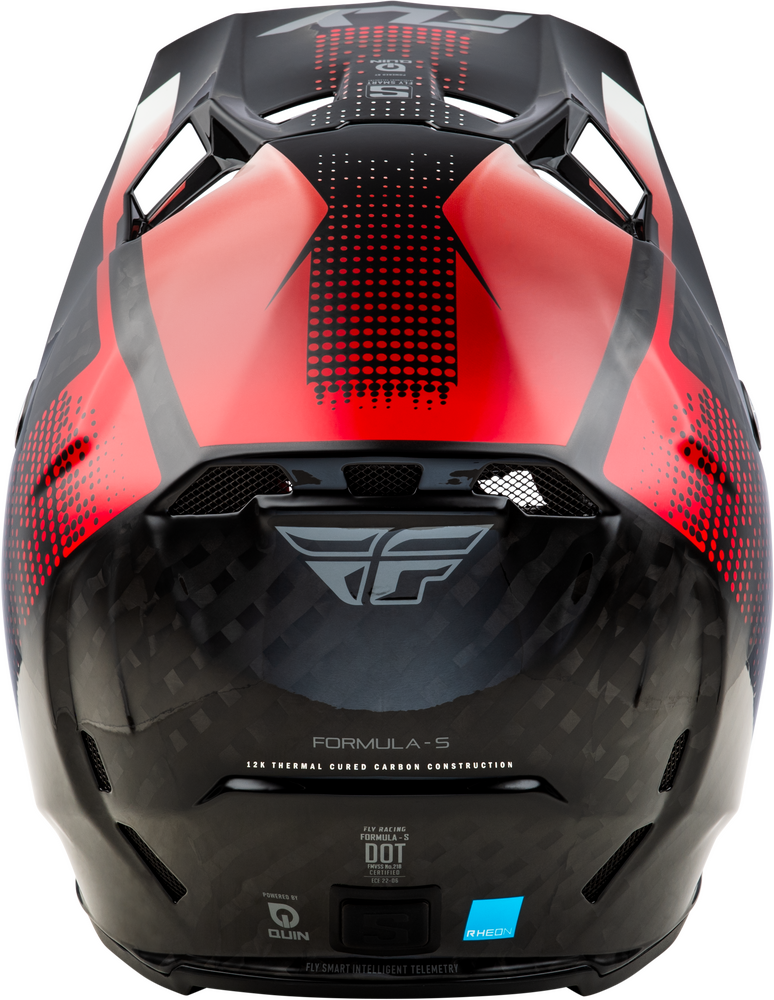 FLY RACING FORMULA S CARBON PROTOCOL HELMET BLACK CARBON/RED