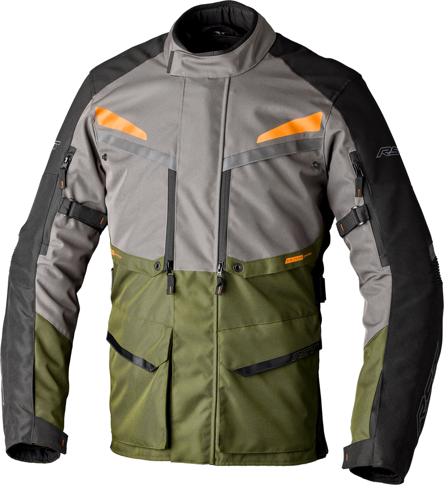 RST MAVERICK EVO CE JACKET KHAKI/GREY/ORANGE TEXTILE