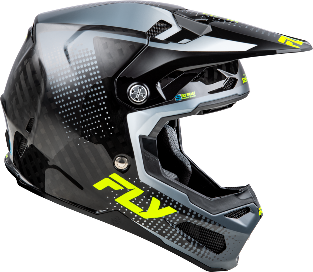 FLY RACING FORMULA S CARBON PROTOCOL HLMT BLACK CARBON/GREY/HI-VIS