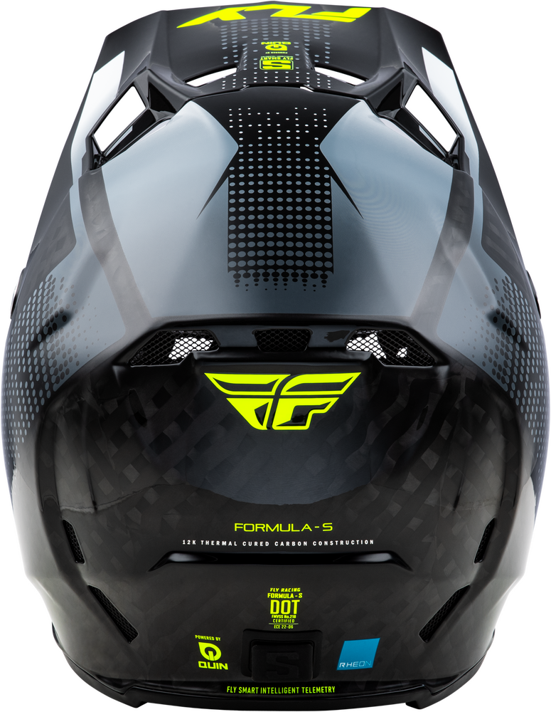 FLY RACING FORMULA S CARBON PROTOCOL HLMT BLACK CARBON/GREY/HI-VIS
