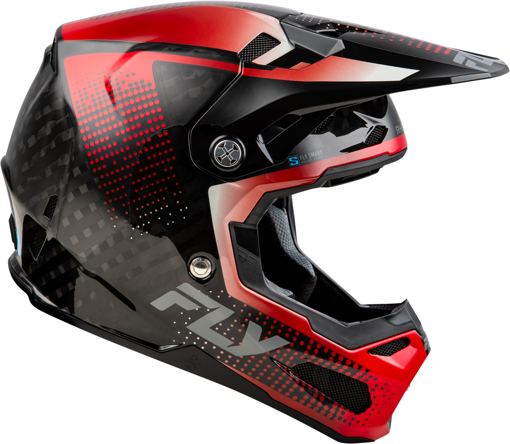 FLY RACING FORMULA S CARBON PROTOCOL HELMET BLACK CARBON/RED