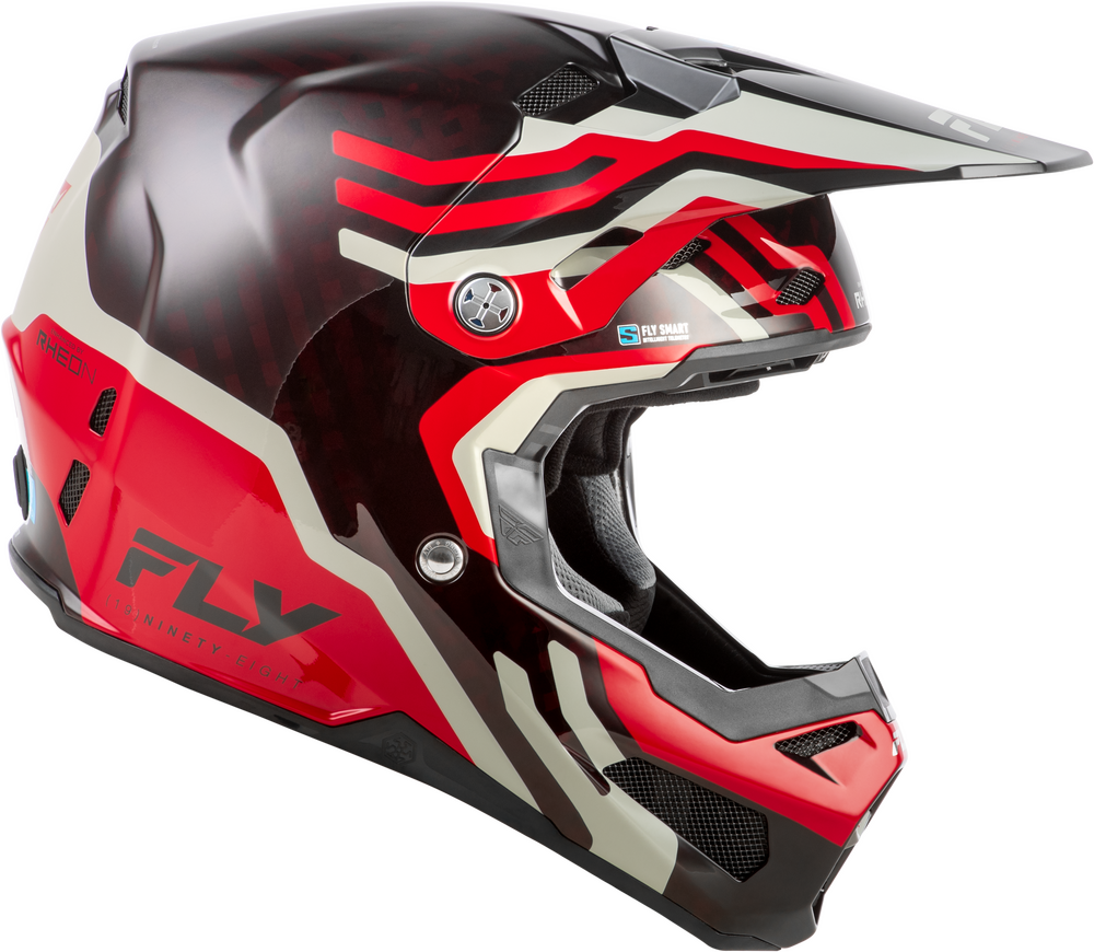 FLY RACING FORMULA S CARBON BYTE HELMET RED CARBON/RED/GREY