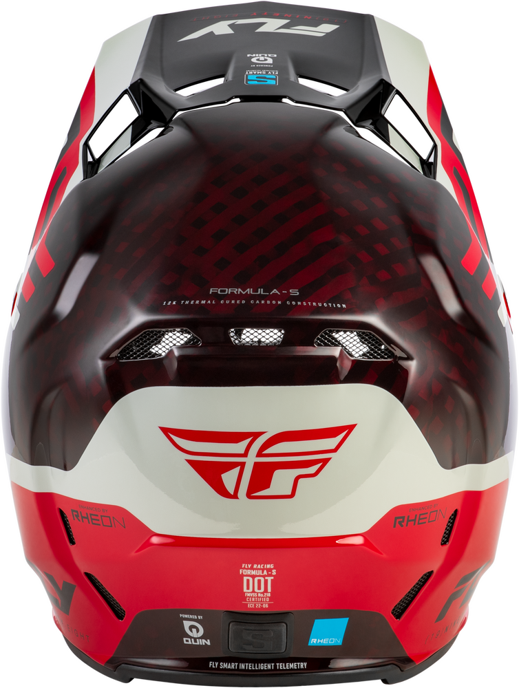 FLY RACING FORMULA S CARBON BYTE HELMET RED CARBON/RED/GREY