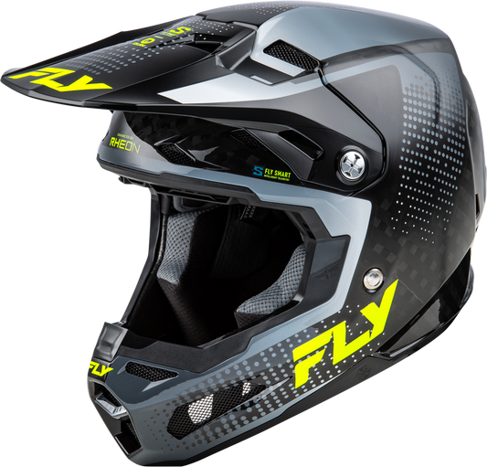 FLY RACING FORMULA S CARBON PROTOCOL HLMT BLACK CARBON/GREY/HI-VIS