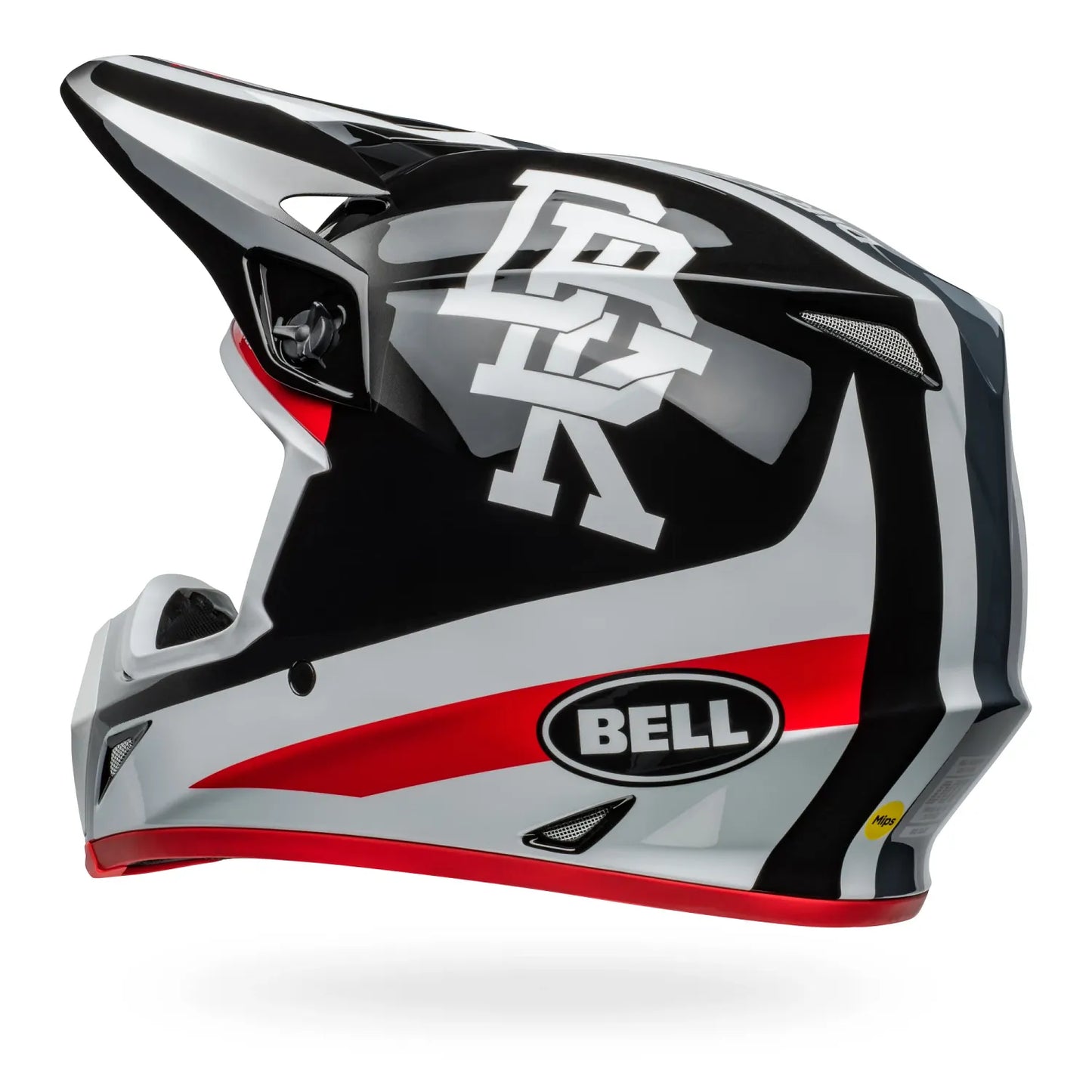 BELL PS MX-9 MIPS TWITCH DBK 24 GLOSS BLACK/WHITE
